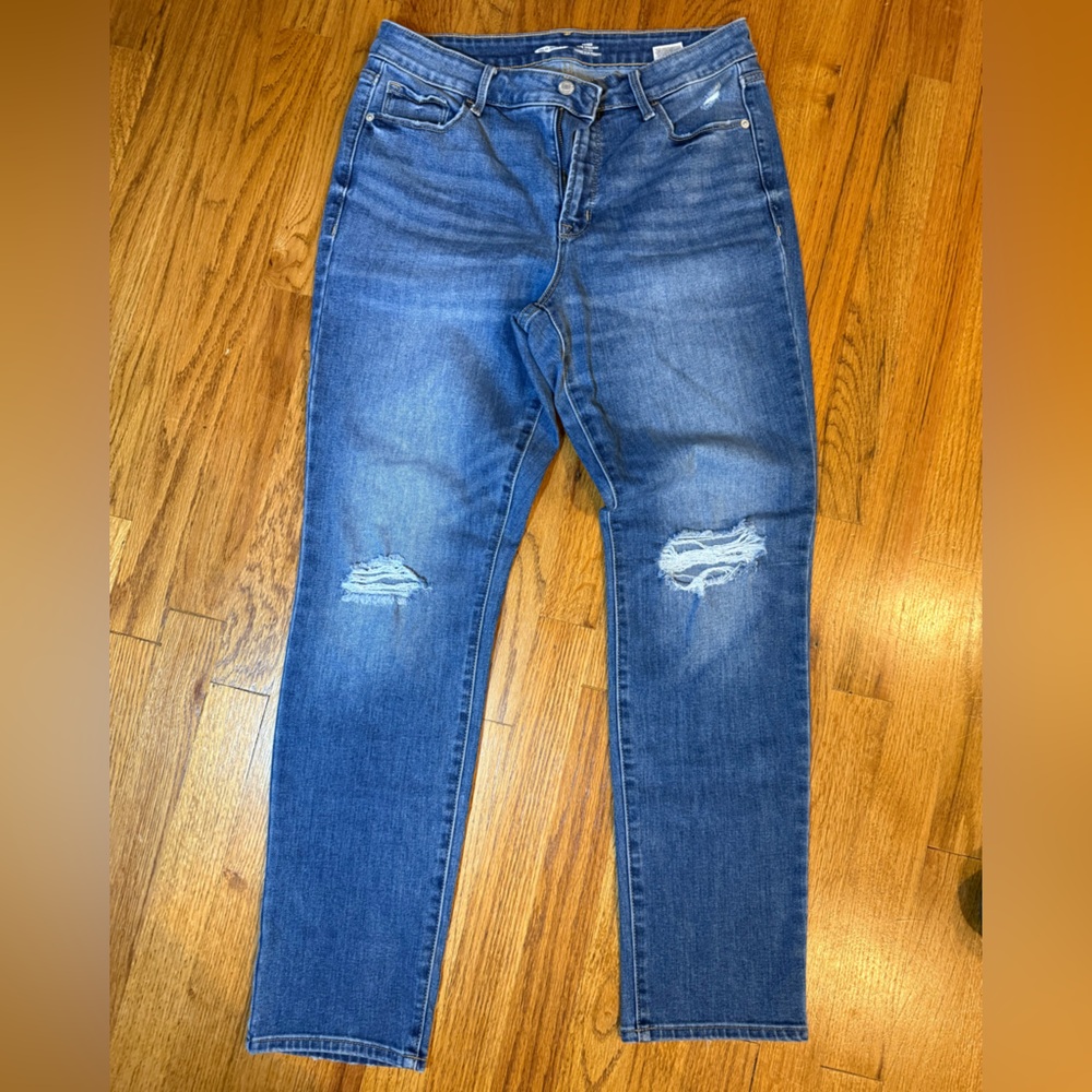 Old Navy Power Slim Straight High Rose Women's Distressed straight Jeans - 10